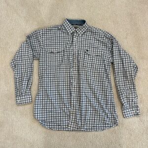 Cinch Gray Casual Button Down Shirt with Classic Gingham Design